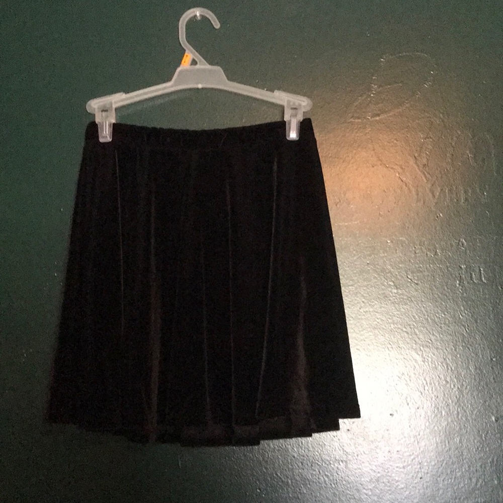 Velvet mini skirt